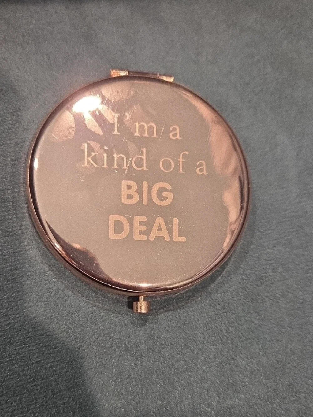 Rose Gold Compact Mirror with 